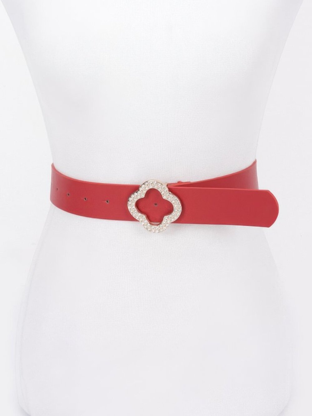 Faux Leather Metal Buckle Belt